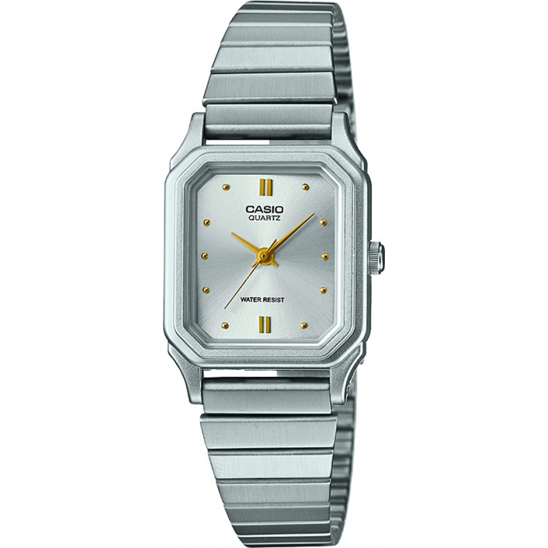 Casio LQ-400D-7AEF Naisten ydinhopeaa teräsrannekoru kello